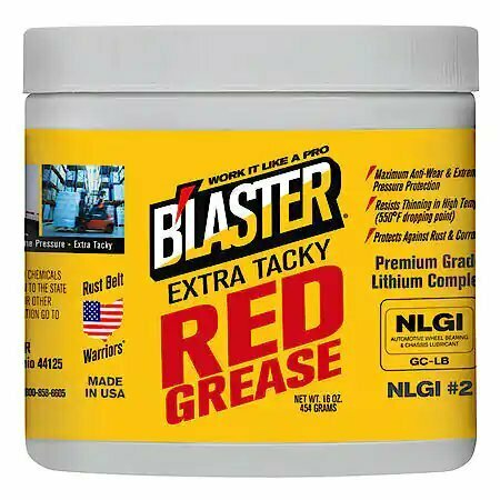 BLASTER Extra-Tacky Red Grease, 16 oz. Tub GR-16T-HTR
